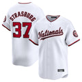 Fenge W.Nationals #37 Stephen Strasburg Player White Home Limited Stitched Jerseys