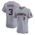 Fenge W.Nationals #3 Dylan Crews Player Gray City Connect Elite Alternate Stitched Jerseys