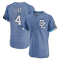Fenge W.Nationals #4 Daylen Lile Player Blue City Connect Limited Stitched Jerseys