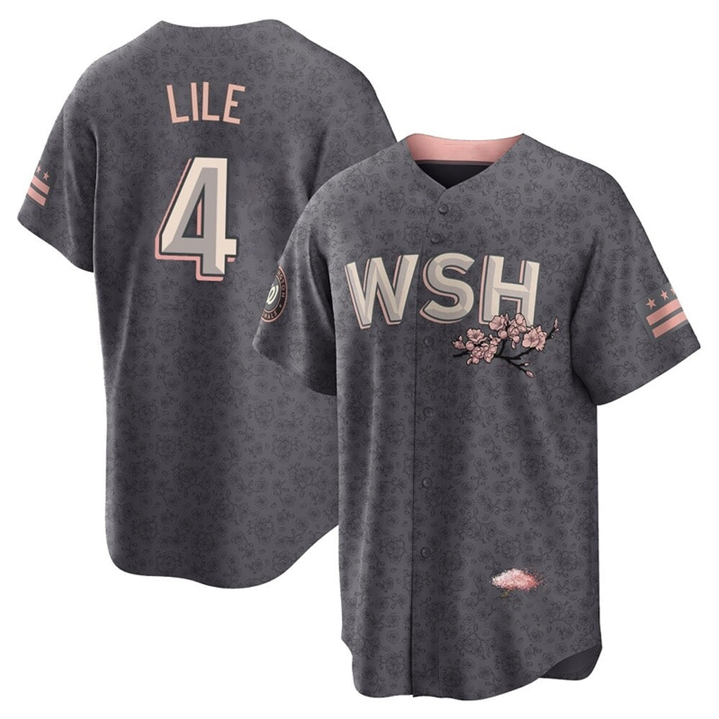Fenge W.Nationals #4 Daylen Lile Player Charcoal City Connect Limited Stitched Jerseys