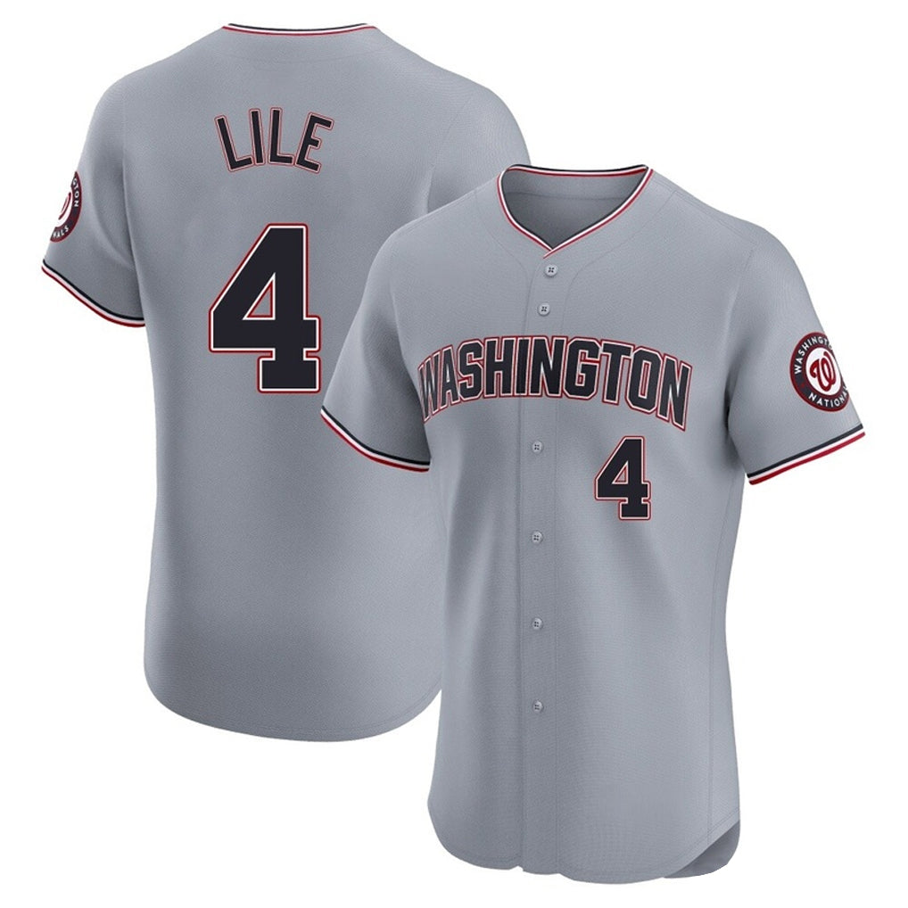 Fenge W.Nationals #4 Daylen Lile Player Gray Alternate Elite Stitched Jerseys
