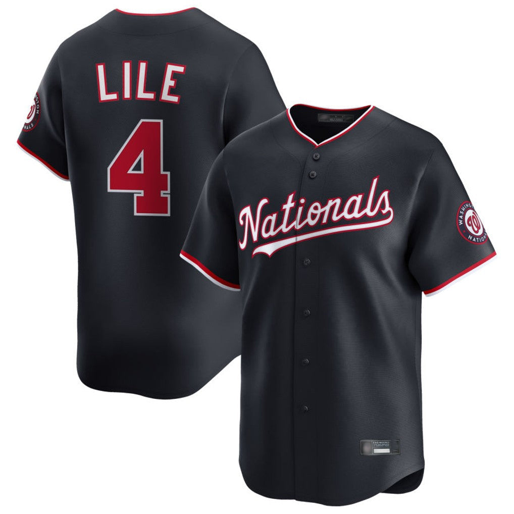 Fenge W.Nationals #4 Daylen Lile Player Navy Alternate Limited Replica Stitched Jerseys