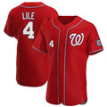 Fenge W.Nationals #4 Daylen Lile Player Red Alternate Elite Stitched Jerseys