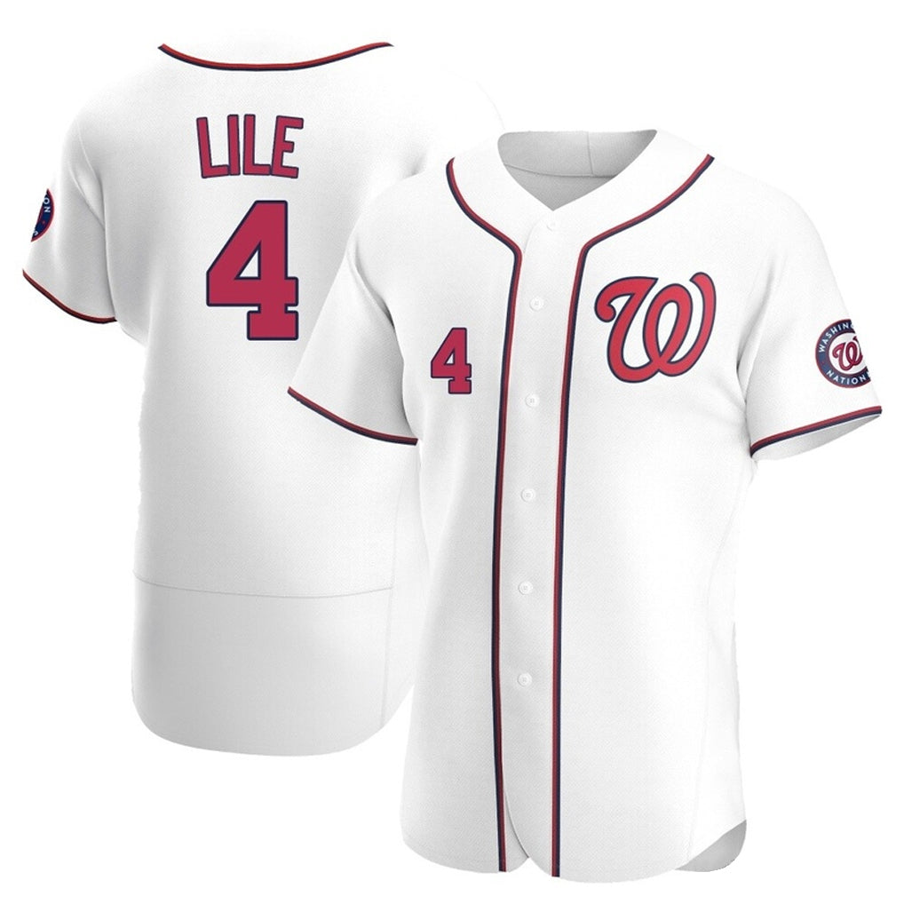 Fenge W.Nationals #4 Daylen Lile Player White Alternate Elite Stitched Jerseys