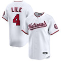 Fenge W.Nationals #4 Daylen Lile Player White Alternate Limited Replica Stitched Jerseys