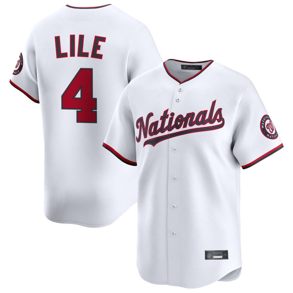 Fenge W.Nationals #4 Daylen Lile Player White Alternate Limited Replica Stitched Jerseys