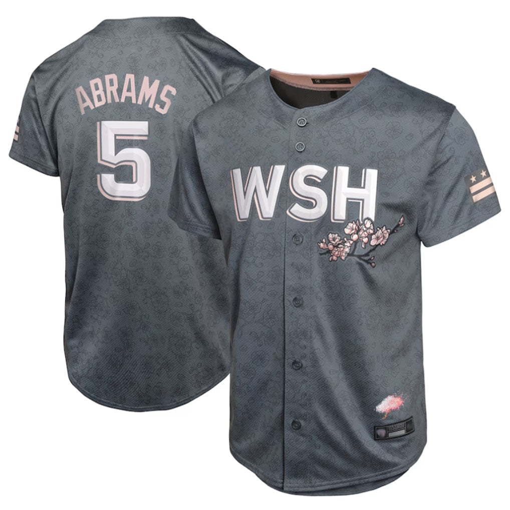 Fenge W.Nationals #5 CJ Abrams Player Charcoal City Connect Limited Stitched Jerseys