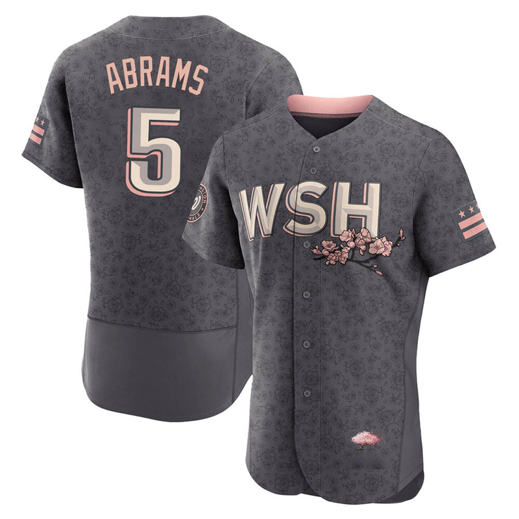 Fenge W.Nationals #5 CJ Abrams Player Gray City Connect Stitched Jerseys