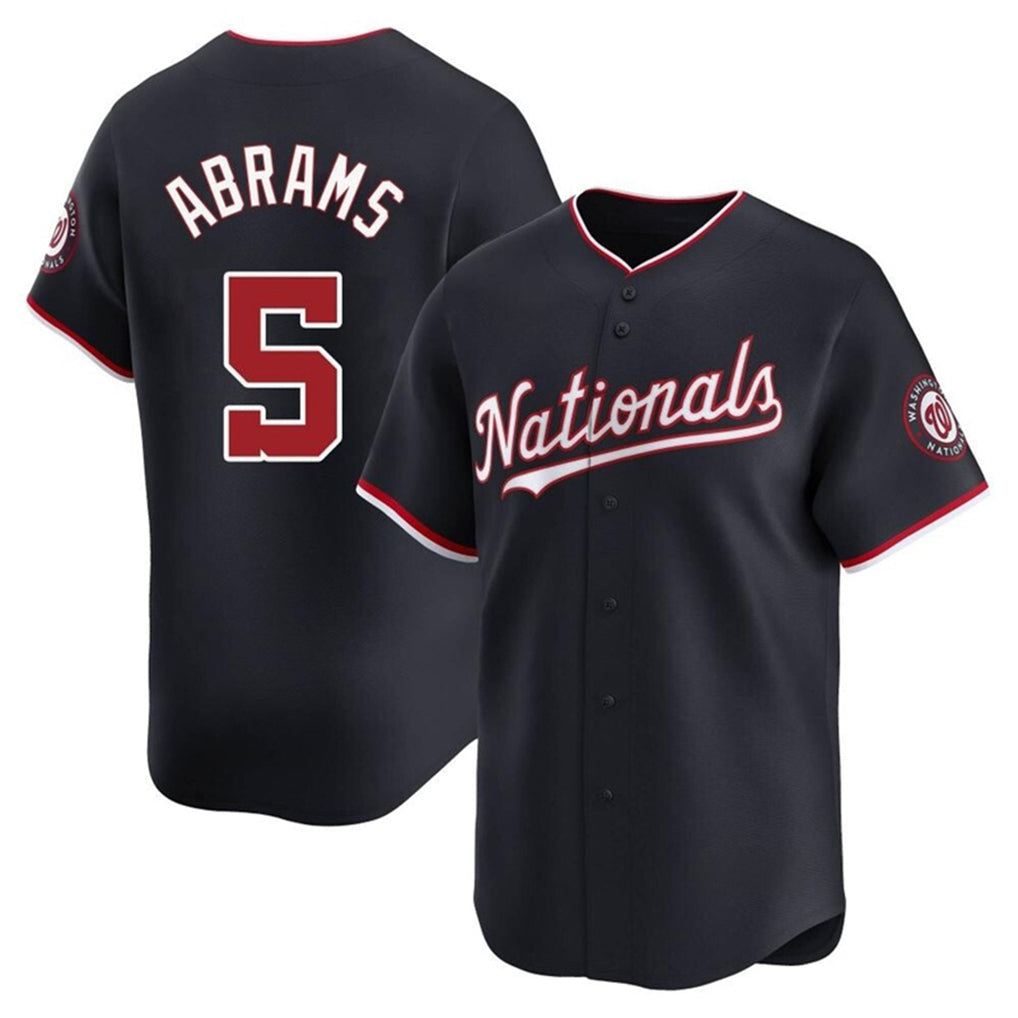 Fenge W.Nationals #5 CJ Abrams Player Navy Blue Replica Stitched Jerseys