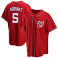 Fenge W.Nationals #5 CJ Abrams Player Red Replica Alternate Game Jerseys