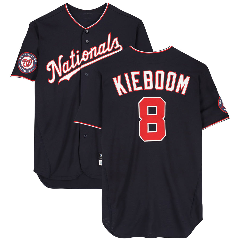 Fenge W.Nationals #8 Carter Kieboom Player Navy Home Game Stitched Jerseys