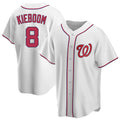 Fenge W.Nationals #8 Carter Kieboom Player White Home Replica Game Stitched Jerseys