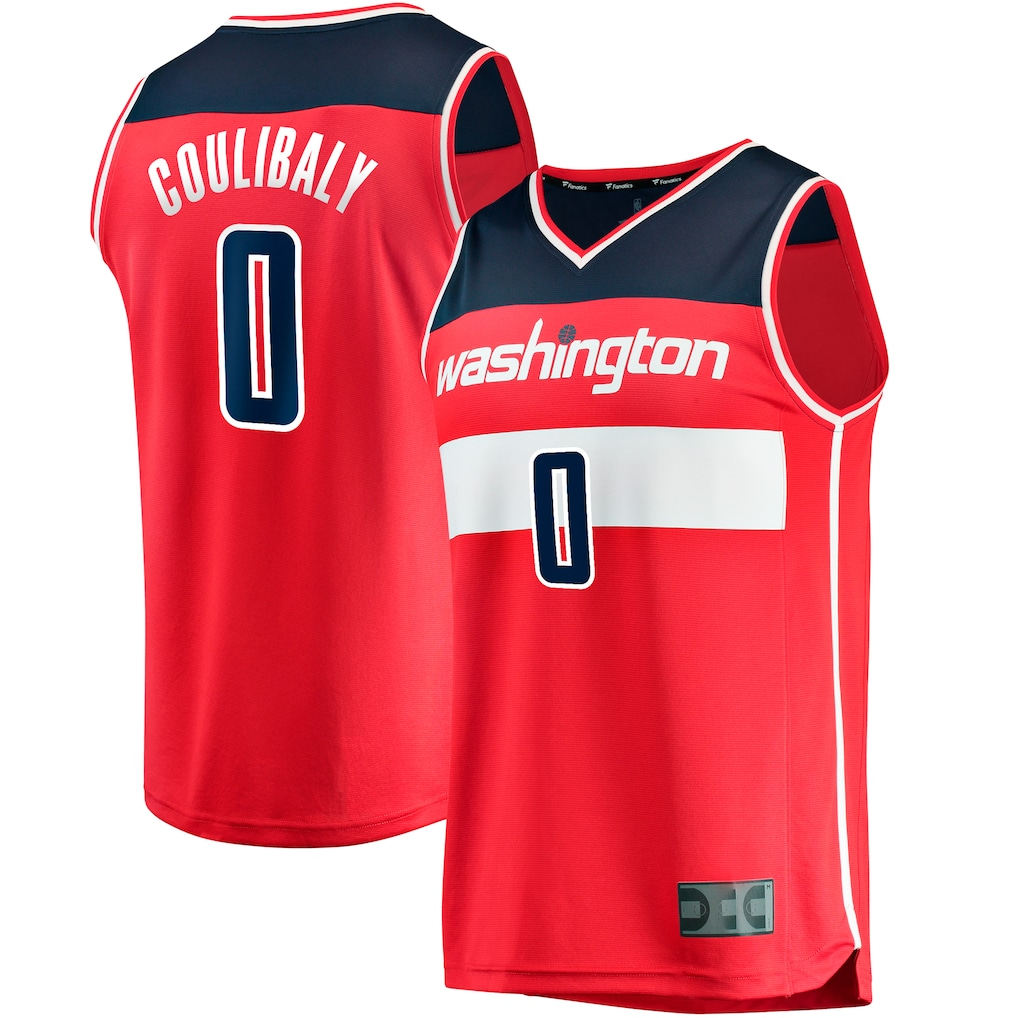 Fenge W.Wizards #0 Bilal Coulibaly Red Fast Break Replica Jerseys - Icon Edition
