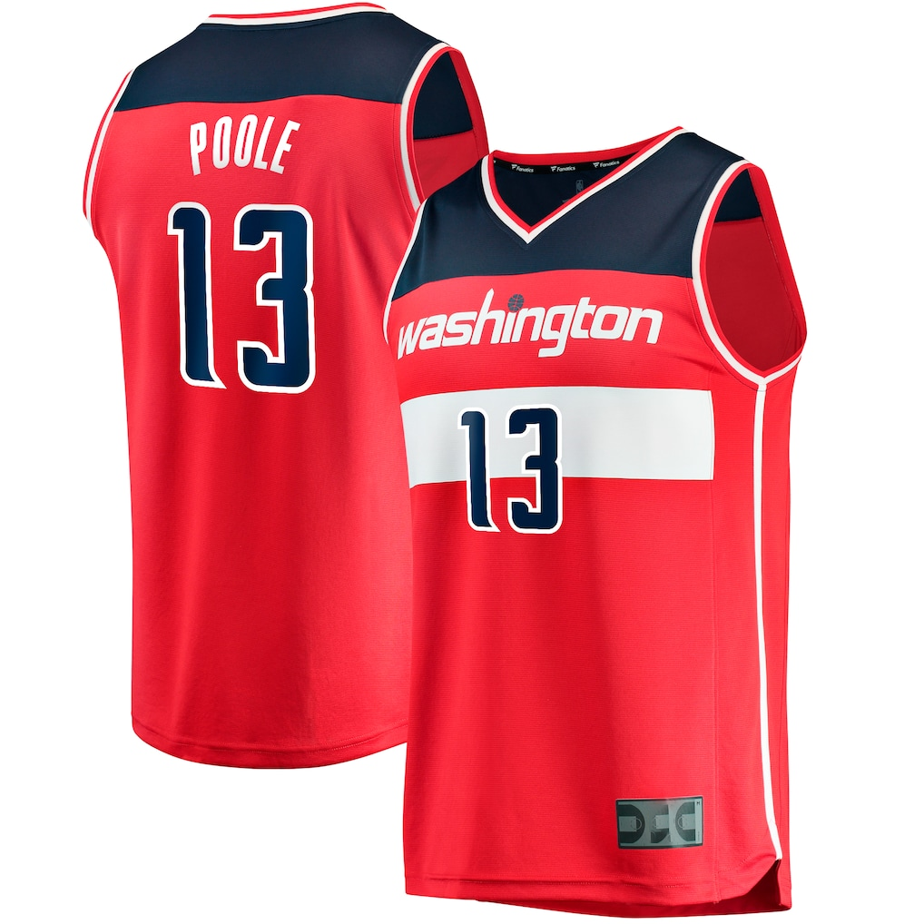 Fenge W.Wizards #13 Jordan Poole Red Fast Break Player Jerseys - Icon Edition