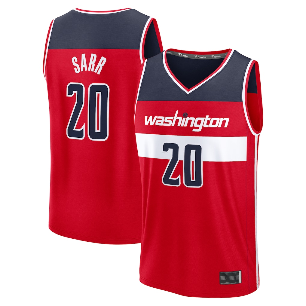 Fenge W.Wizards #20 Alex Sarr Red Fast Break Replica Jerseys - Icon Edition