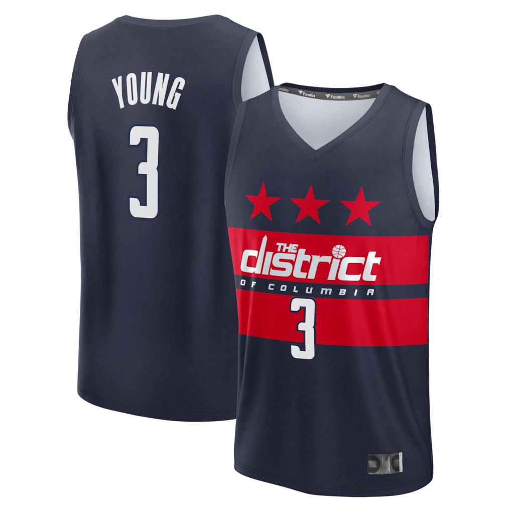 Fenge W.Wizards #3 Trae Young Navy Fast Break - Statement Edition