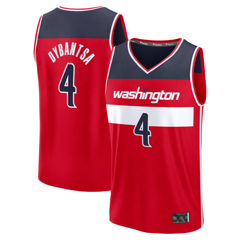 Fenge W.Wizards #4 AJ Dybantsa Red 2026 Draft First Round Pick Fast Break Jersey s- Icon Edition