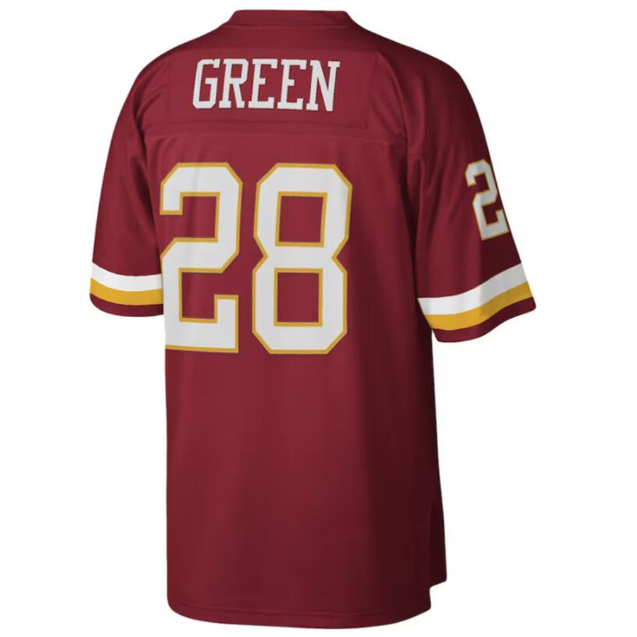 Fenge Washington Football Team #28 Darrell Green Mitchell & Ness Burgundy Legacy Replica Stitched Jerseys