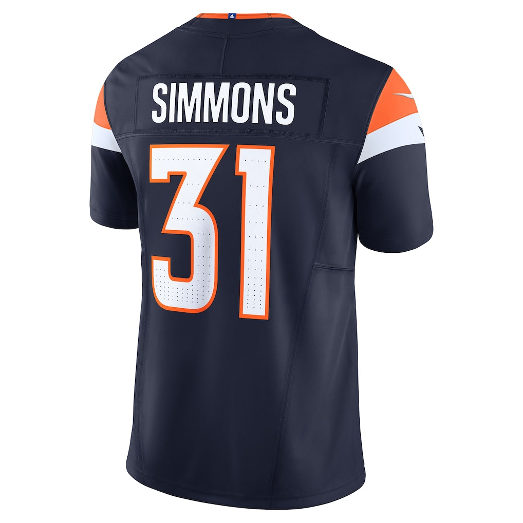 Fenge D.Broncos #31 Justin Simmons Navy Vapor F.U.S.E. Limited Jersey