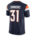 Fenge D.Broncos #31 Justin Simmons Navy Vapor F.U.S.E. Limited Jersey
