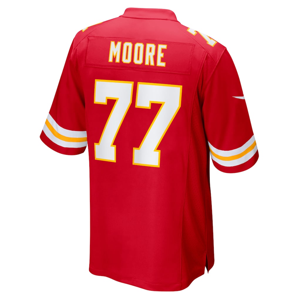 Fenge KC.Chiefs #77 Jaylon Moore Red Team Game Jersey