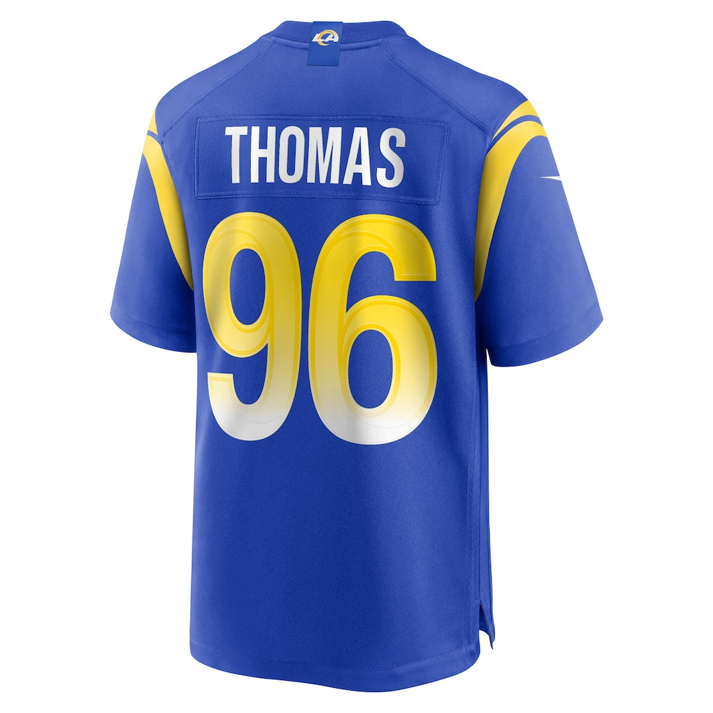 Fenge LA.Rams #96 Keir Thomas Royal Game Player Jersey