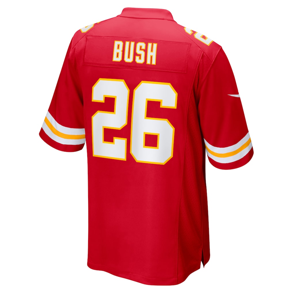 Fenge KC.Chiefs #26 Deon Bush Red Game Player Jersey