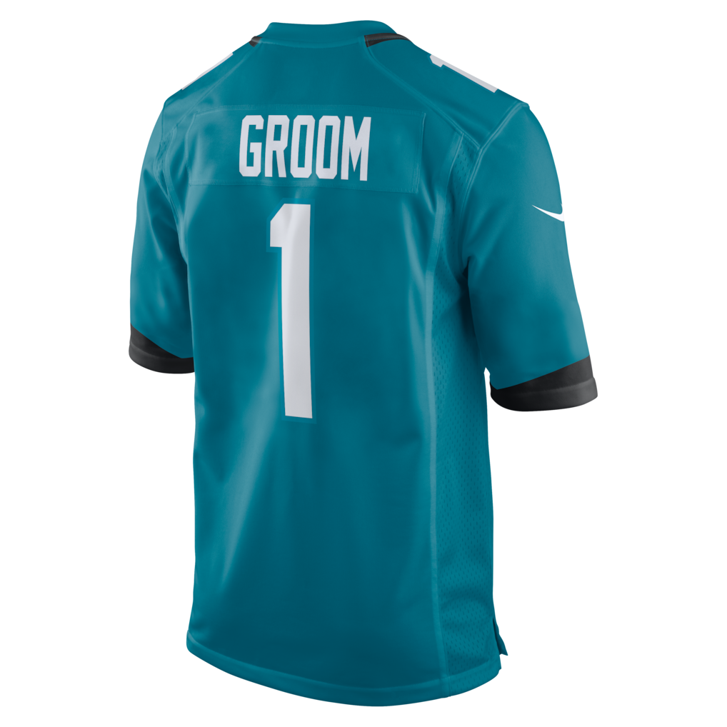 Fenge J.Jaguars #1 Groom Teal Game Jersey