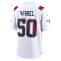 Fenge NE.Patriots #50 Mike Vrabel White Game Retired Player Jersey