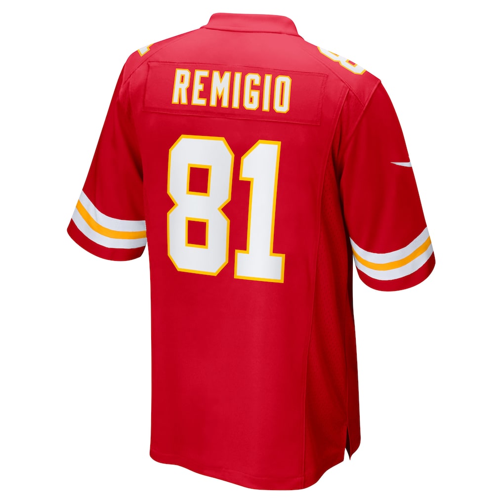 Fenge KC.Chiefs #81 Nikko Remigio Red Team Game Jersey