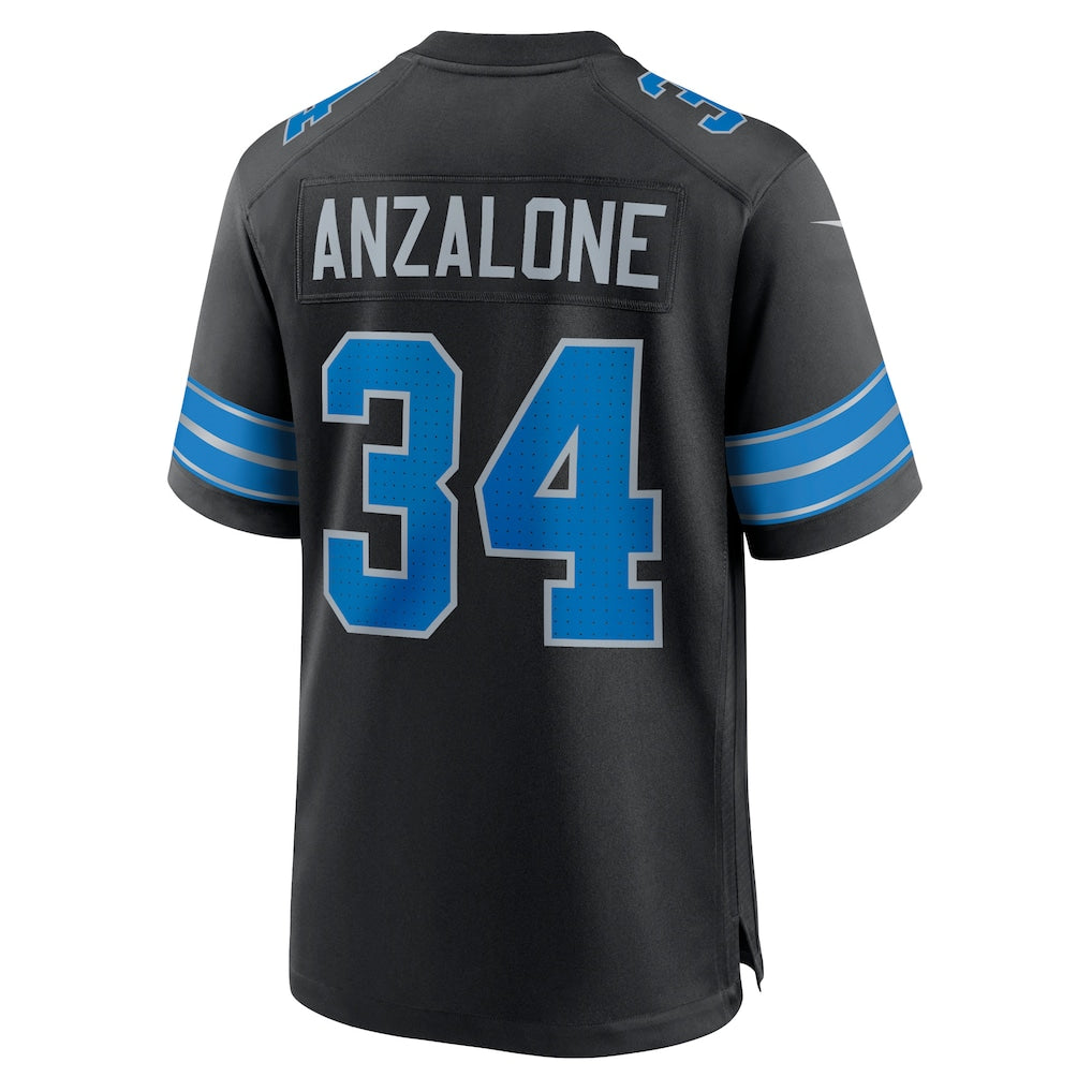 Fenge D.Lions #34 Alex Anzalone Black 2nd Alternate Game Jersey