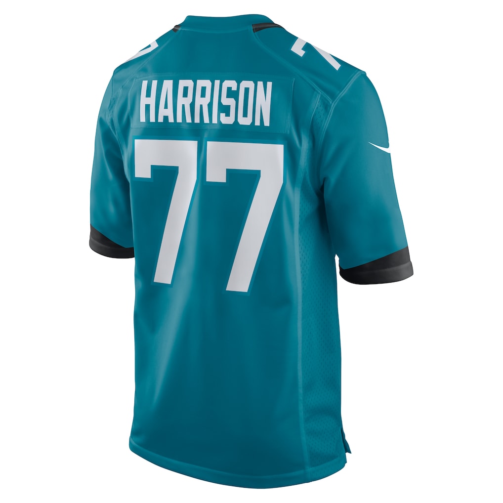 Fenge J.Jaguars #77 Anton Harrison Teal Game Jersey