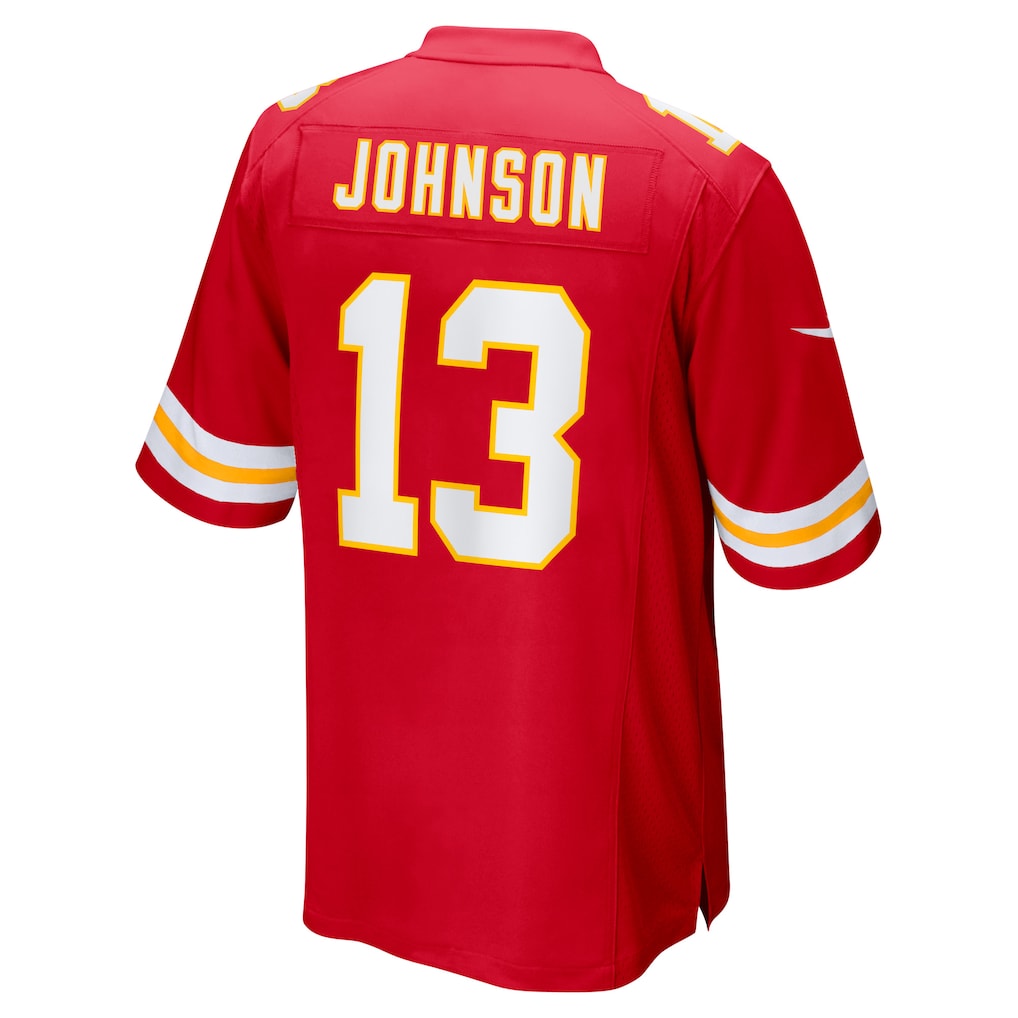 Fenge KC.Chiefs #13 Nazeeh Johnson Red Game Player Jersey