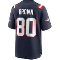 Fenge NE.Patriots #80 Troy Brown Navy Game Retired Player Jersey
