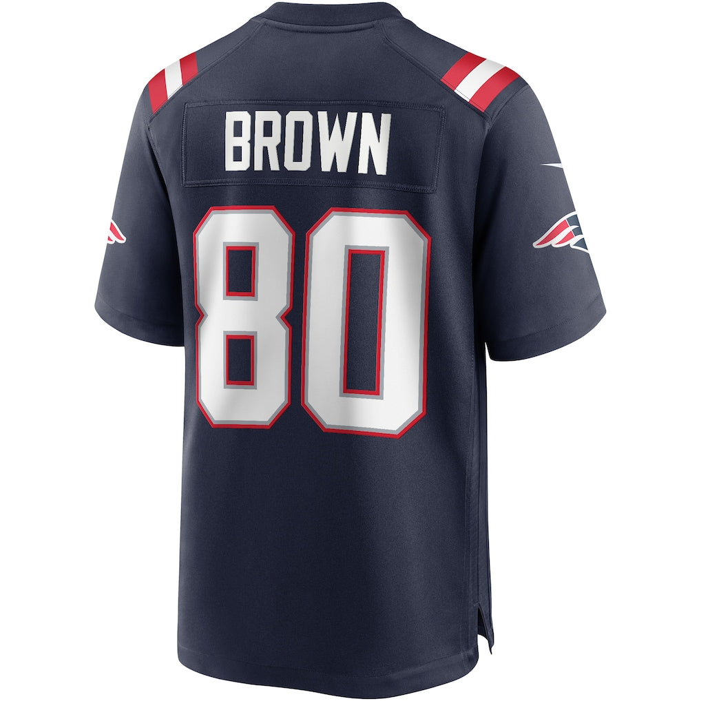Fenge NE.Patriots #80 Troy Brown Navy Game Retired Player Jersey