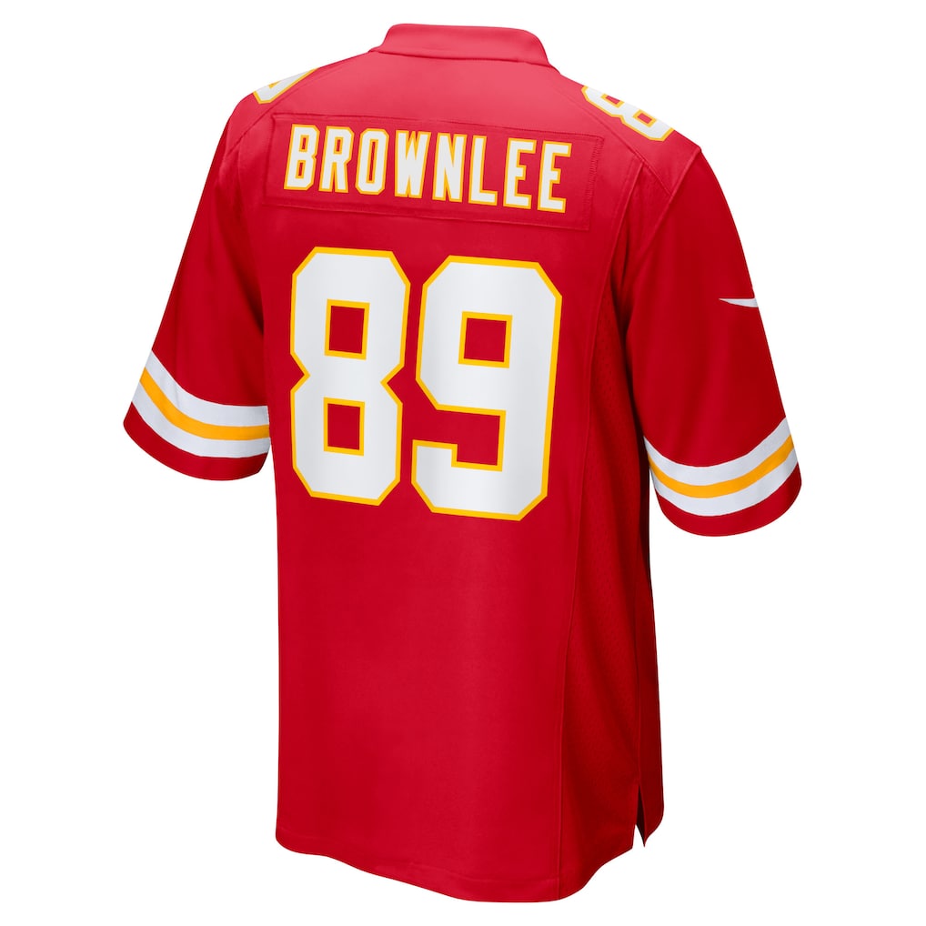 Fenge KC.Chiefs #89 Jason Brownlee Red Team Game Jersey