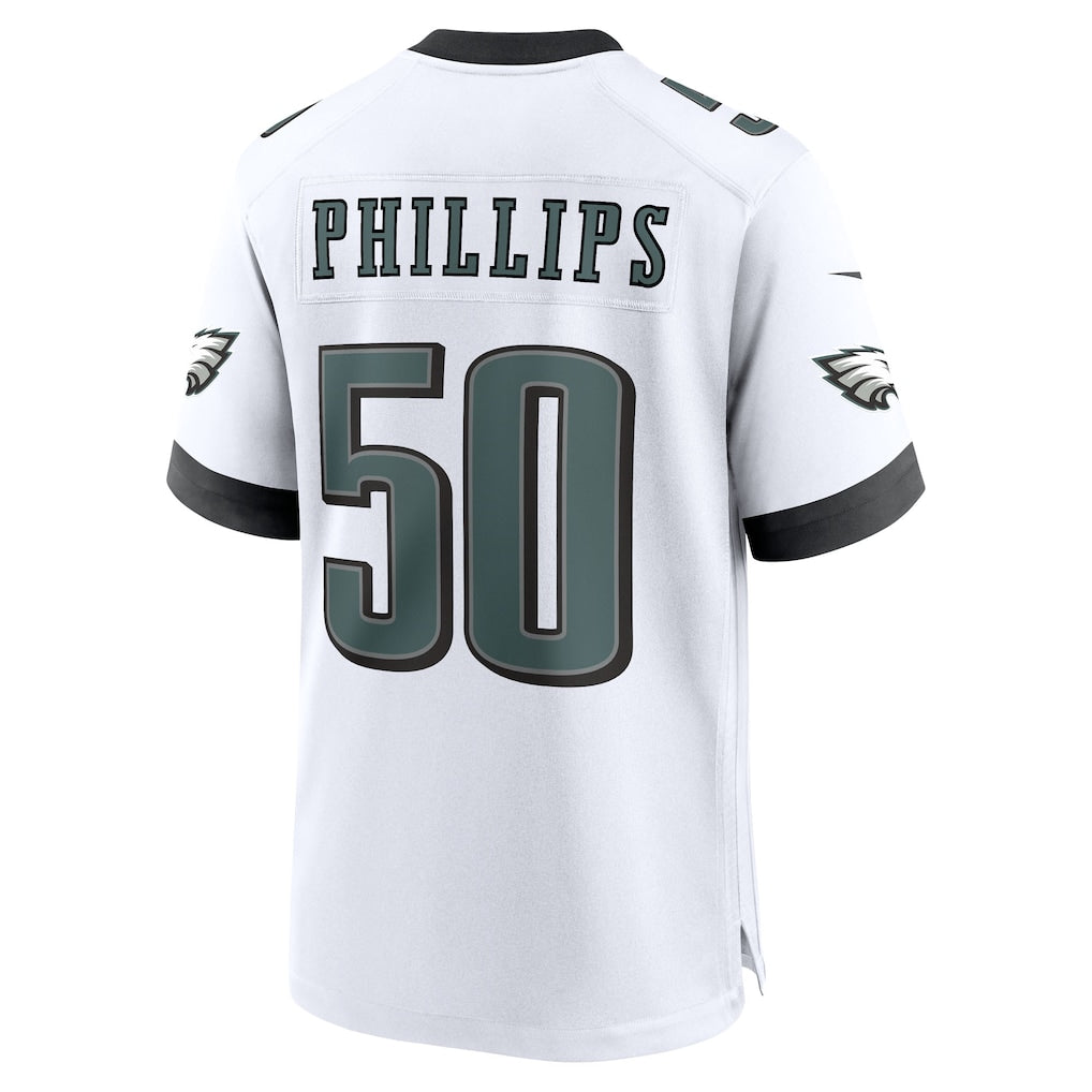 Fenge P.Eagles #50 Jaelan Phillips White Game Jersey