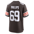 Fenge C.Browns #69 Tyre Phillips Brown Team Game Jersey