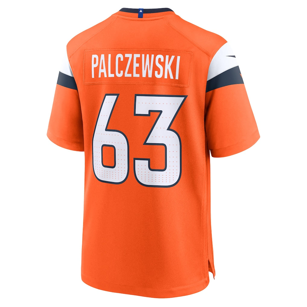 Fenge D.Broncos #63 Alex Palczewski Orange Team Game Jersey