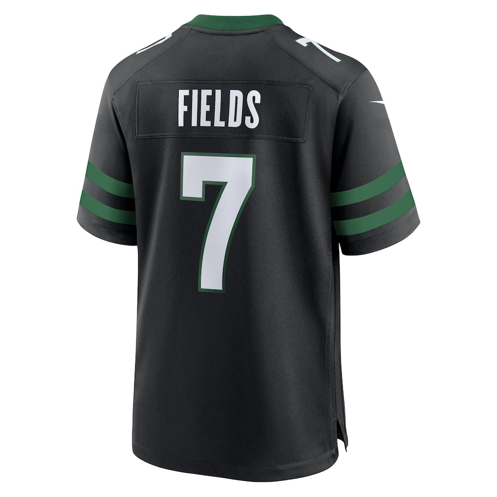 Fenge NY.Jets #7 Justin Fields Stealth Black Game Jersey