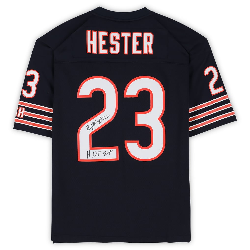 Fenge C.Bears #23 Devin Hester Authentic Navy Mitchell & Ness 2006 Replica Jersey with HOF 24 Inscription
