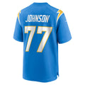 Fenge LA.Chargers #77 Zion Johnson Powder Blue Player Game Jersey