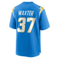 Fenge LA.Chargers #37 Isas Waxter Powder Blue Team Game Jersey