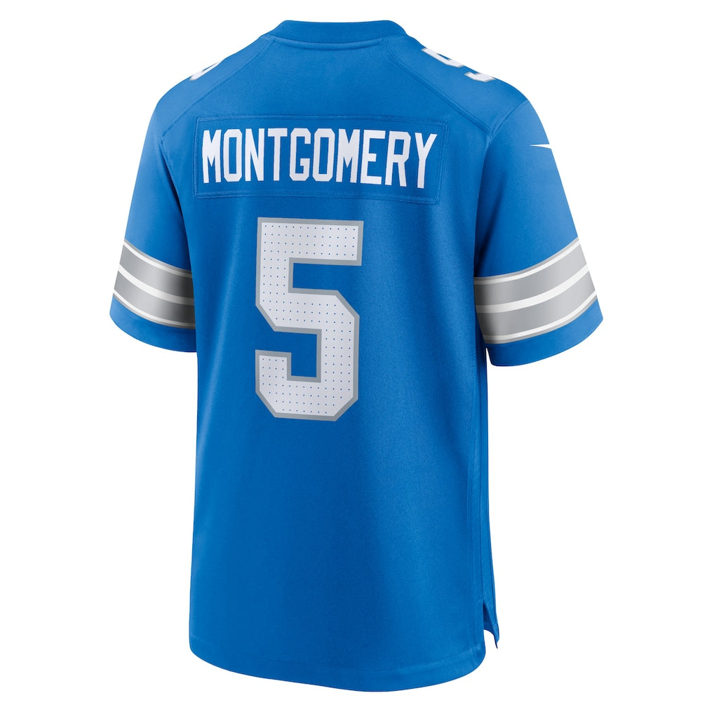 Fenge D.Lions #5 David Montgomery Blue Game Jersey
