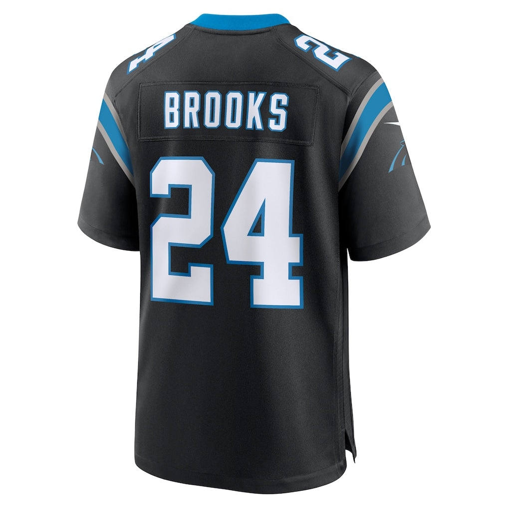 Fenge C.Panthers #24 Jonathon Brooks Black Game Jersey