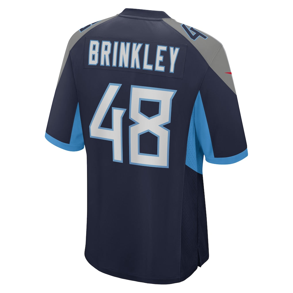 Fenge T.Titans #48 Beau Brinkley Navy Game Jersey