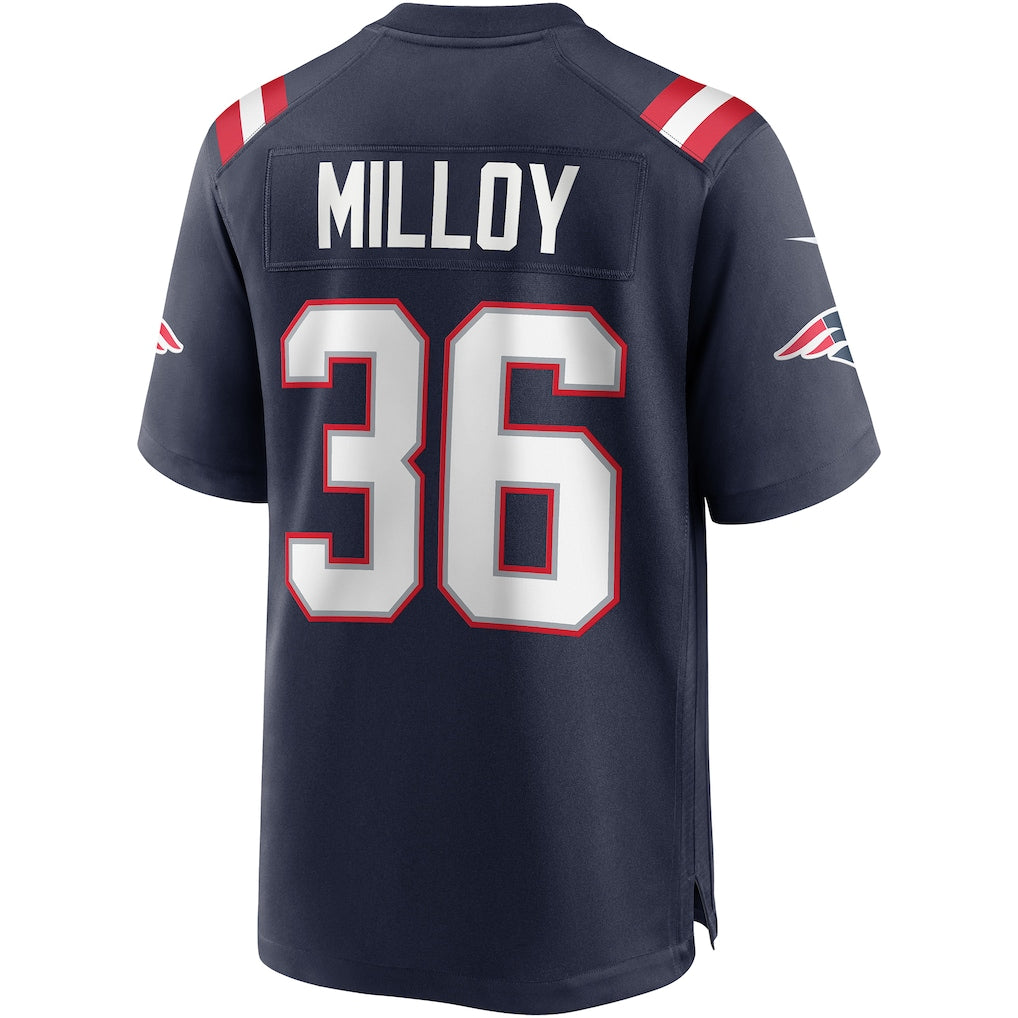 Fenge NE.Patriots #36 Lawyer Milloy Navy Game Retired Player Jersey