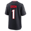 Fenge H.Texans #1 Groom Navy Game Jersey