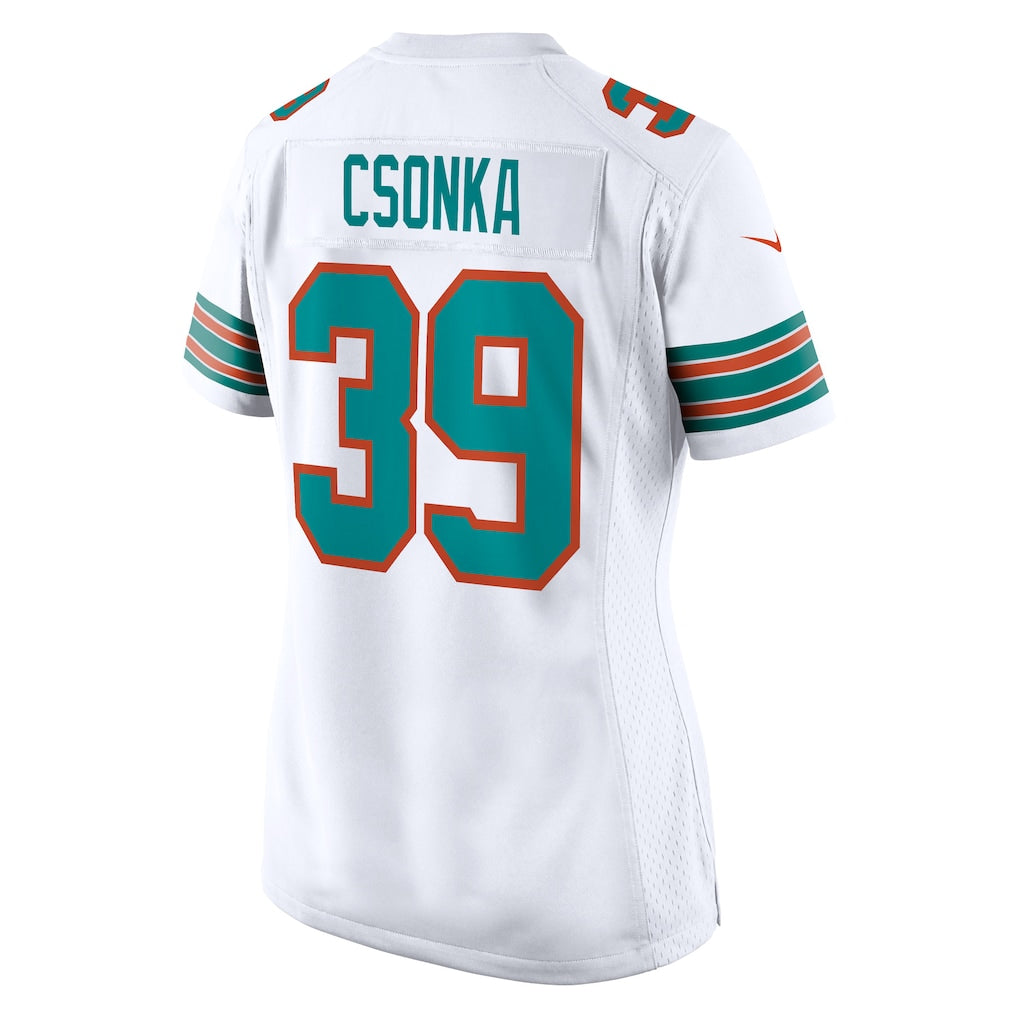 Fenge M.Dolphins #39 Larry Csonka White Retired Player Jersey