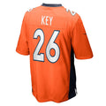 Fenge D.Broncos #26 Devon Key Orange player Game Jersey